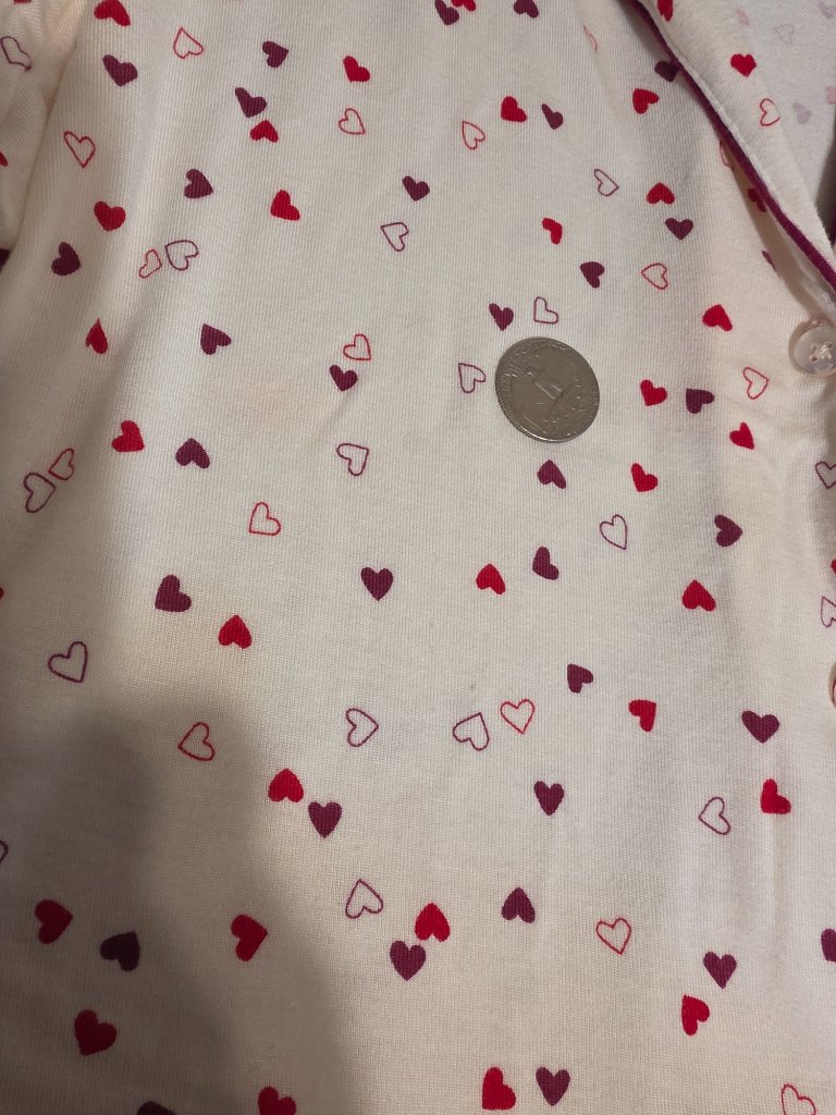 Tranquility Heart Pajama Set Small Long Sleeve Sleepwear Pants As-Is — image 4 of 8